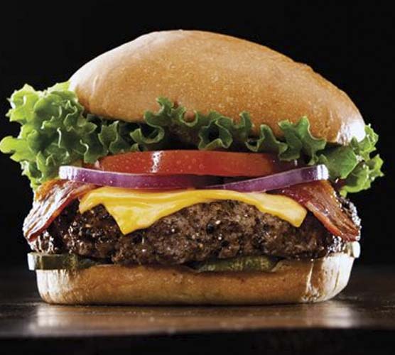 Hamburger on a bun